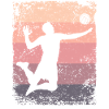 Volleyball Player Retro Beach Volleyball