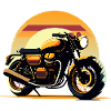 Motorcycle in the sunset