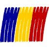 Romania painted flag