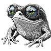 Cool frog with sunglasses