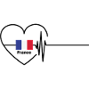 France Heartbeat French Flag Pride