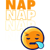 Nickerchen mit schlafendem Emoticon