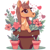 Blumentopferd