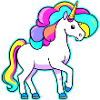 Buntes Regenbogen Einhorn