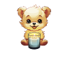 Chien mignon avec une bougie