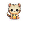 Chat mignon avec une bougie