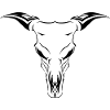 Crâne de vache effrayant