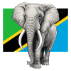 Drapeau éléphant de Tanzanie