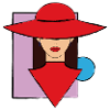 Frau mit Hut