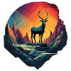 Steinbock im Bergland