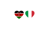 Kenya Italie Heartbeat Flag Kenyan