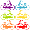 Regenbogen Fahrräder RADFAHRER