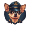 Chihuahua | Chapeau Policier Chien Drôle