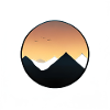 Sunset warmly drawn