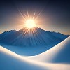 Sunrise with mountain blue
