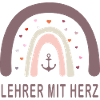 Lehrer mit Herz! Regenbogen personalisierbar