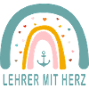 Lehrerin mit Herz! Regenbogen personalisierbar