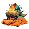 The rhinoceros in the steppe