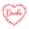 Danke! Blumen-Herz, personalisierbar