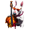 Englischer Bullterrier Kontrabassist