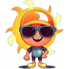 Sun with Sunglasses