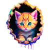 Orange Kitten coming out from inside