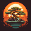 Retro Bonsai Tree