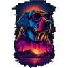 Labrador wears sunglasses