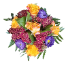 Yellow-Purple Rose Bouquet Mix