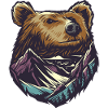 Bear and mountain