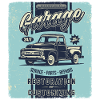 Car garage retro signs