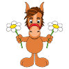 BLUMEN - PFERD - PONY