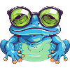Süßer Frosch mit Brille – Nerdiges