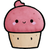 Cute sweet cupcake kawaii