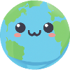 Cute planet Earth, kawaii