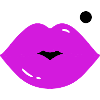 Lips with mole
