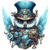Coole Steampunk Eule