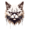 Katze Genervtes Katzengesicht Böser Stubentiger