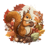 Eichhörnchen-Ernte