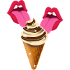 Ice licking tongue
