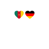 Cameroon Germany Heartbeat Flag Cameroonians