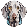 Weimaraner-Porträt-Illustration