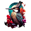 Niedlicher Specht Buntspecht Vogel Illustration