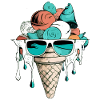 Erdbeer-Minz-Vanille-Eis