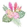Tropical flower greeting