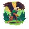 Golf-playing eagle