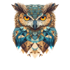 Owl head geometric