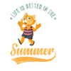 Cat in summer