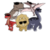 Dinosaur with sunglasses