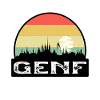 Genf Schweiz Flagge Skyline Reisesouvenir